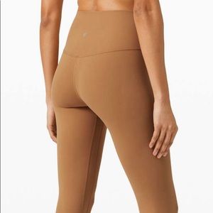 Like new Lululemon align crops in tan. Size 4.